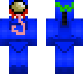 among us blue imposter (open mouth)