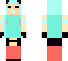 baby panda (light blue and a little dark blue)