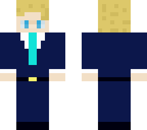 blonde in a suit