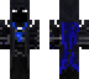 blue, black, and white priest