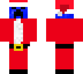 blue creeper in santa suit