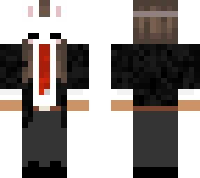bunny mask in a suit