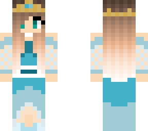 cyan/blue princess/queen