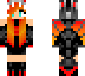 fire dragon girl with water eyes