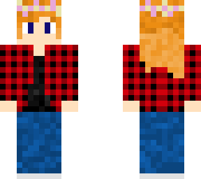 flannel default w/ flower crown