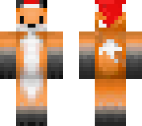 fox with santa hat