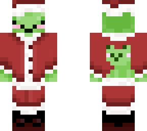 frog in a santa costume