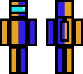 orange and blue among us guy