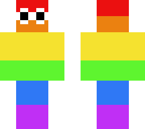 rainbow character with clout/gogy glasses