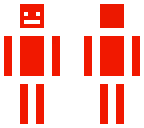 red an white