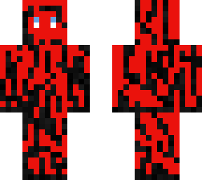 red and black stripped skin