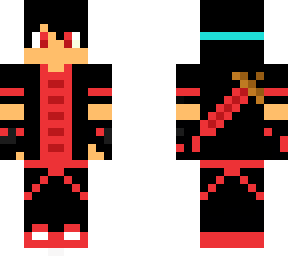 red gamer boy with sword