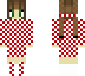 skinmas day 19 candy cane checkered dress
