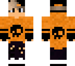 skull orange boy