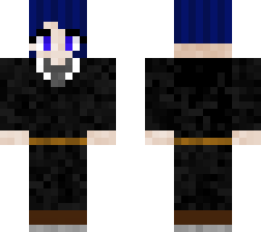suit girl with blue hair and eyes
