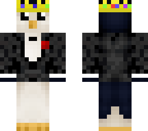 a fancy penguin with technos crown