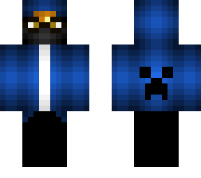 blue creeper hoodie boi with black mask