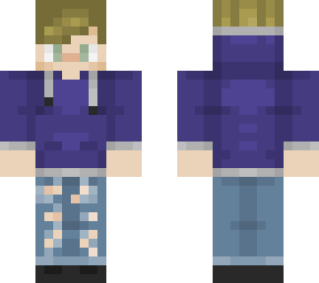 blue hoodie boy
