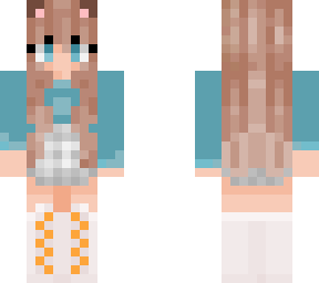 cat girl blue shirt <3