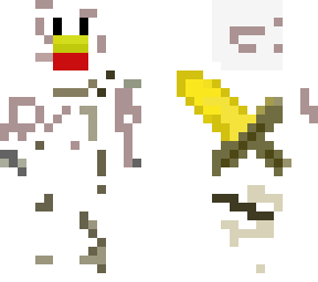 chicken man with sword