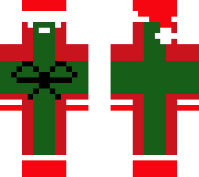 christmas present with santa hat