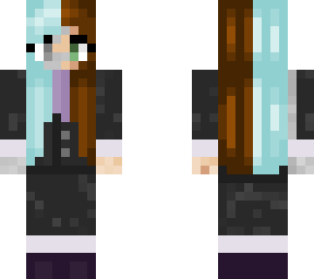 cyan/teal half-stone suit