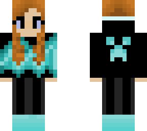 girl with a creeper hoodie (amsel)