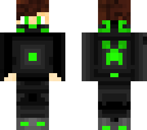 green futuristic gamer skin