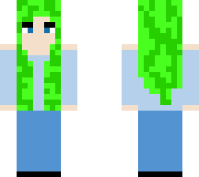 green haired gril