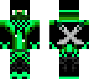 green ninja with swords
