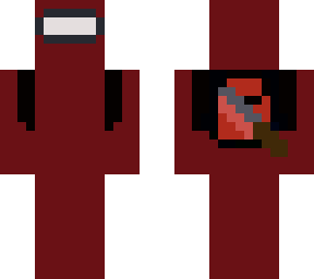 imposter! bloody knife  in backpack