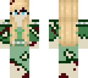 medieval green girl (ripped clothes)