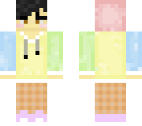pastel hoodie with bee undershirt