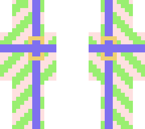 present / gift with candy cane wrapping paper. v2