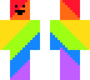 rainbow boy  with a face