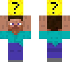 steave holding a luckyblock