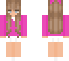 tennis skirt and jumper (girl) (hot pink)