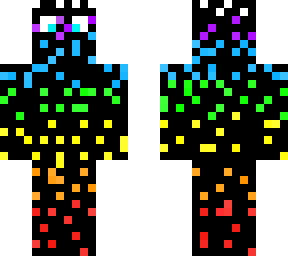 black + rainbow skin