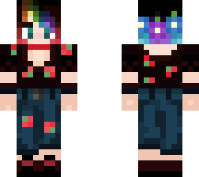 black strawb shirt