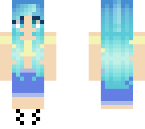 blue haired teen
