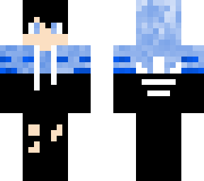 blue hoodie  and black boy