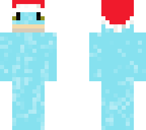 blue santa frog