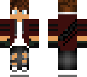 boy with red jacket