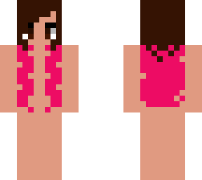 brunette female base with hot pink ombre hair