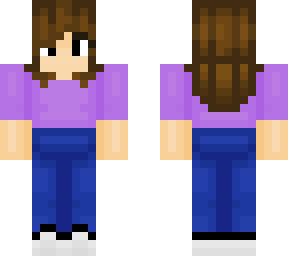 casual purple shirt and jeans