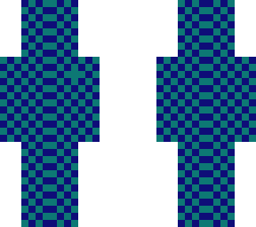 checkered dark blue and turquoise