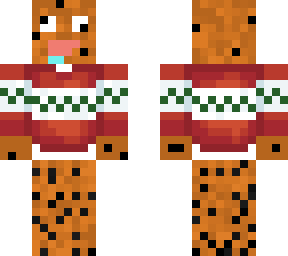 chocolate chip cookie with a christmas jacket