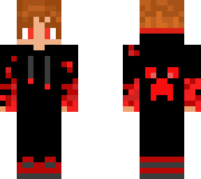 cool black and red hoodie boy