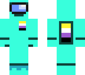 cyan non binary among us character