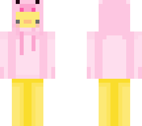 duck in a pig hoodie